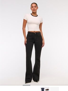 Abercrombie & Fitch Black Flare Jeans - Women